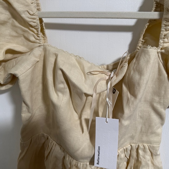 NWT Reformation Malvina Linen Mini Dress (size 4) - Picture 9 of 10